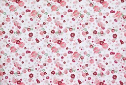 [natura-74/2] Algodón flores rosa granate