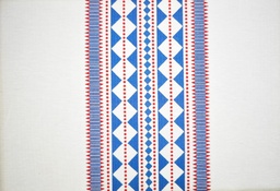 [R DAMAYANTI 925-3] Mantel resinado étnico azul rojo