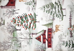 [deer 1225] Mantel resinado ciervos navideños