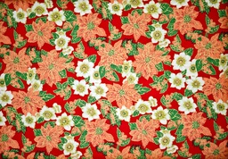 [7011] Popelin navideño acebos rojo