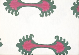 [contrast/2] Half panama ikat verde coral