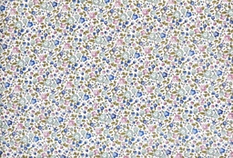 [VE1202] Voile florecita azul verde