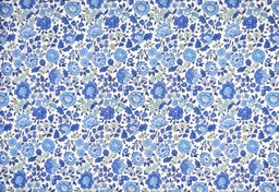 [213060] Popelín flor blanco azul