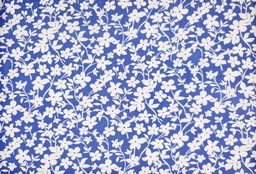 [0762-1] Viscosa flor azul blanco