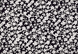 [0762-2] Viscosa flor negro blanco