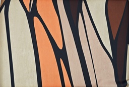 [3248] Satén franjas beige naranja