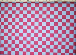 [d52 hight/2] Algodón damero fucsia turquesa