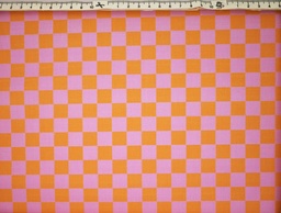 [4 higth/2] Algodón damero naranja malva