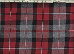 [7369-16] Tartán scot negro gris rojo