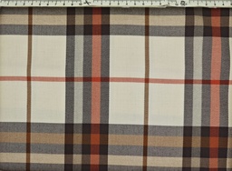[7369-23] Tartán scot crema marrón teja