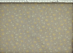 [twe183] Algodón twin musgo flores ocres