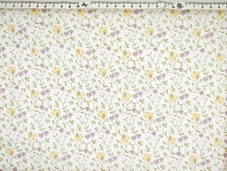 [vpa852] Viella crema flores amarilla lila